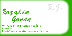 rozalia gonda business card